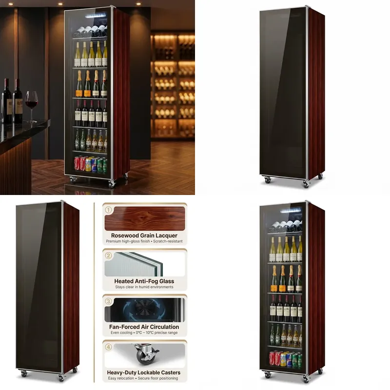 Wine Beer Cooler Fridge - Refrigerador Expositor Vertical SFW com Certificado,