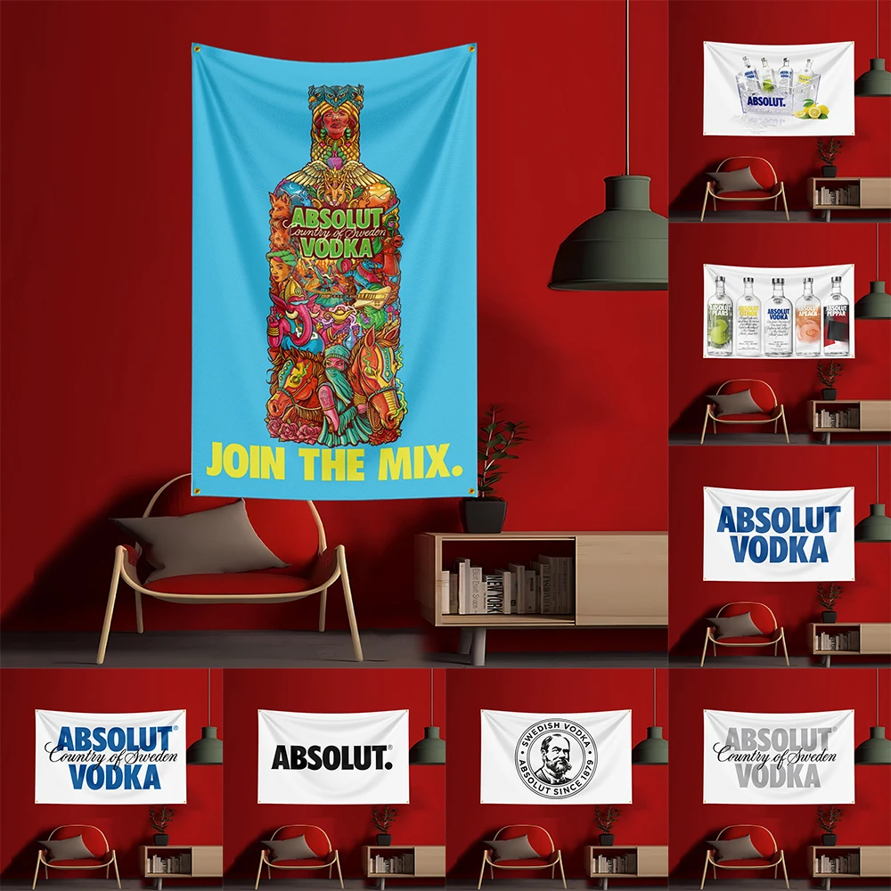 Wine Beer Garden - 90x150cm a-absolut vodkas bandeira poliéster impresso