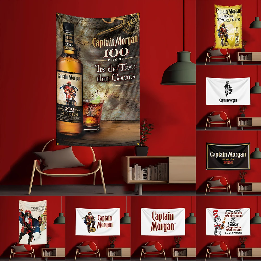 Wine Beer Garden - 90x150cm c-captain morgans rum bandeira poliéster