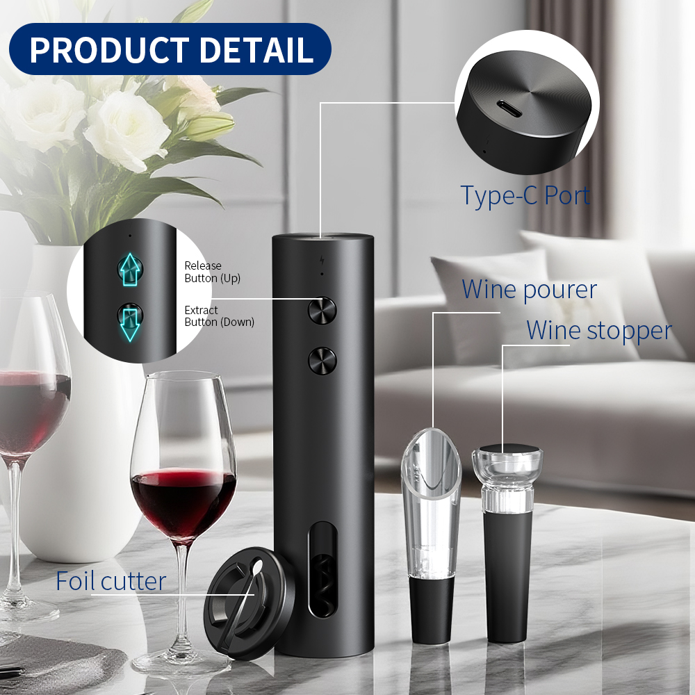Conjunto Abridor de Vinho Elét - Wine Beer Bottle avaliação e preço
