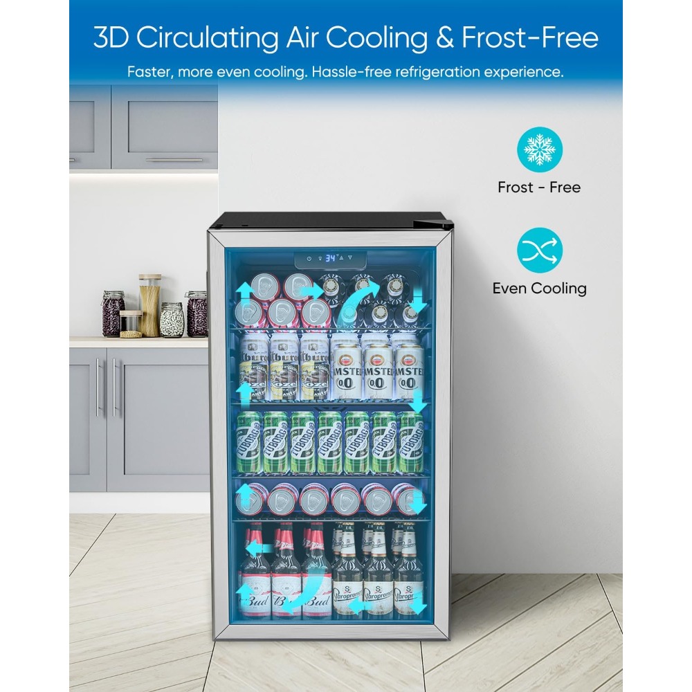 Beverage Refrigerator Cooler - - Wine Beer Cooler Fridge avaliação e preço