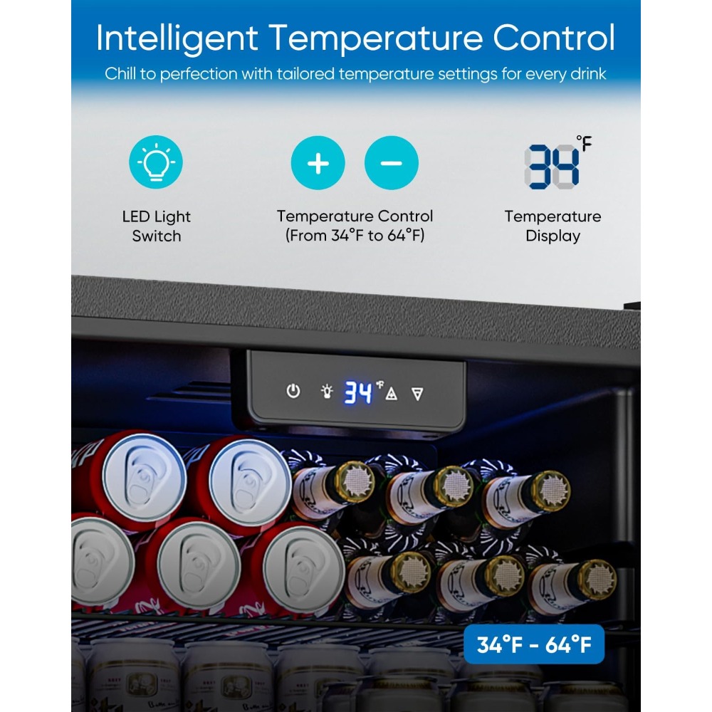 Beverage Refrigerator Cooler - - Wine Beer Cooler Fridge avaliação e preço