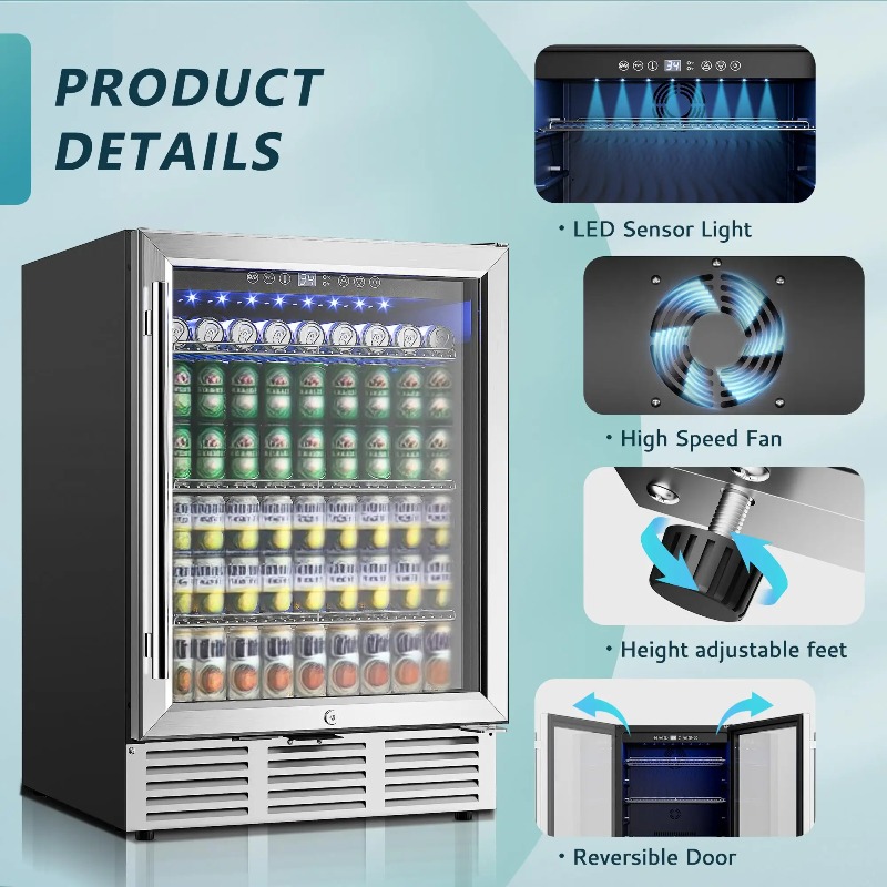 Refrigerador de bebidas 24 Pol - Wine Beer Fridge Under Counter avaliação e preço