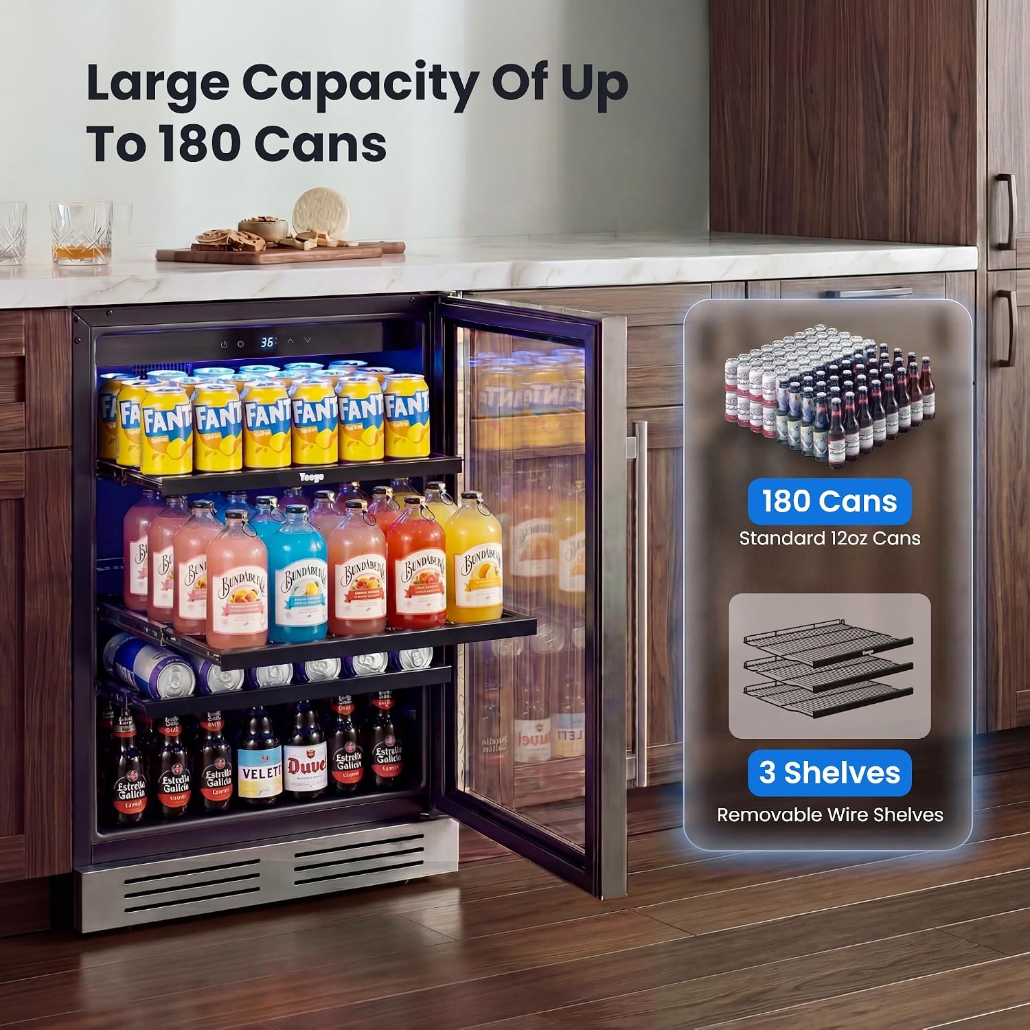 Refrigerador de Bebidas de 24  - Wine Beer Fridge Under Counter avaliação e preço