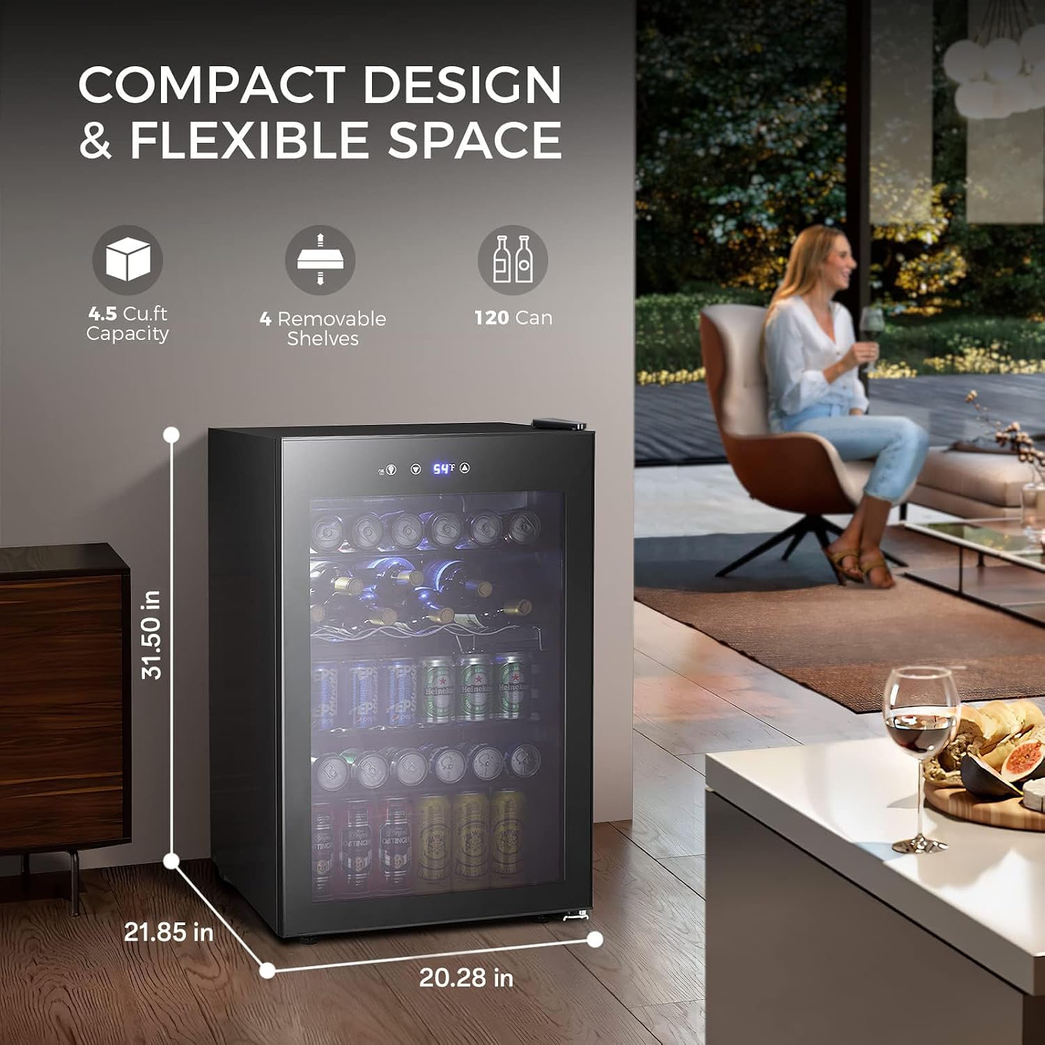 Cooler de Bebidas de 4,5 Pés C - Wine Beer Cooler Fridge avaliação e preço