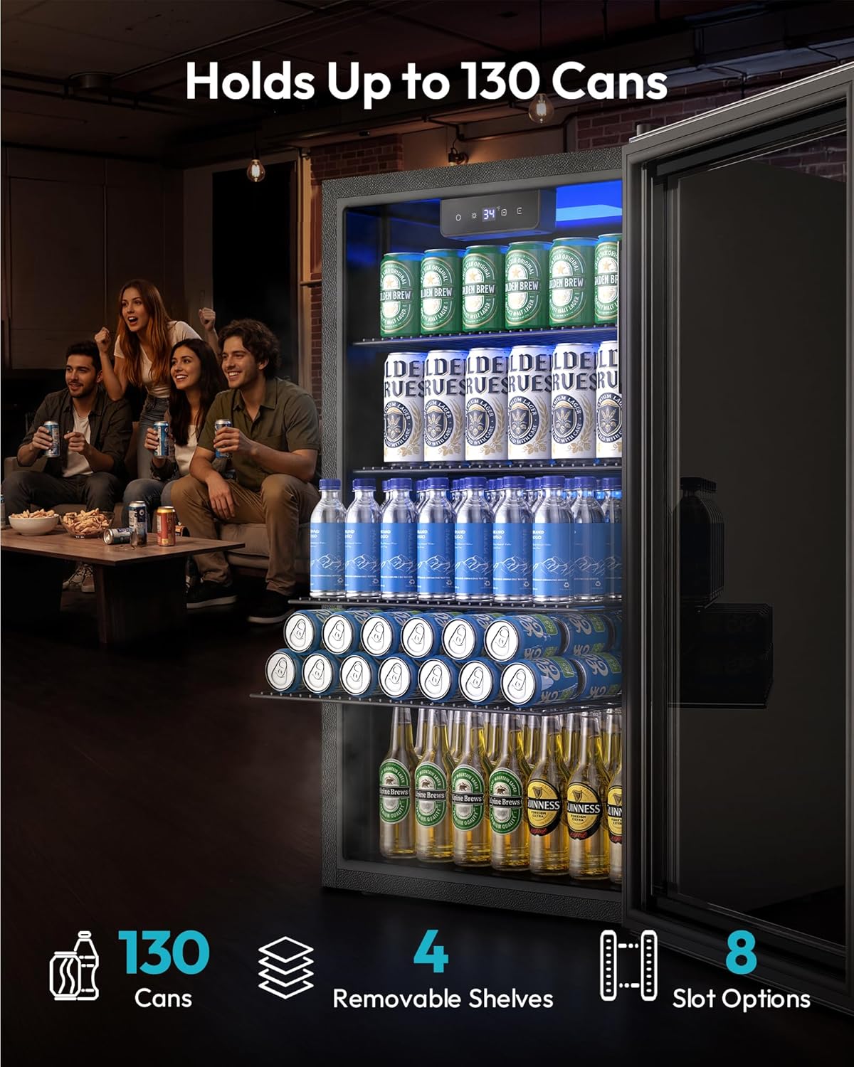 Mini Geladeira para 130 Latas, - Wine Beer Cooler Fridge avaliação e preço