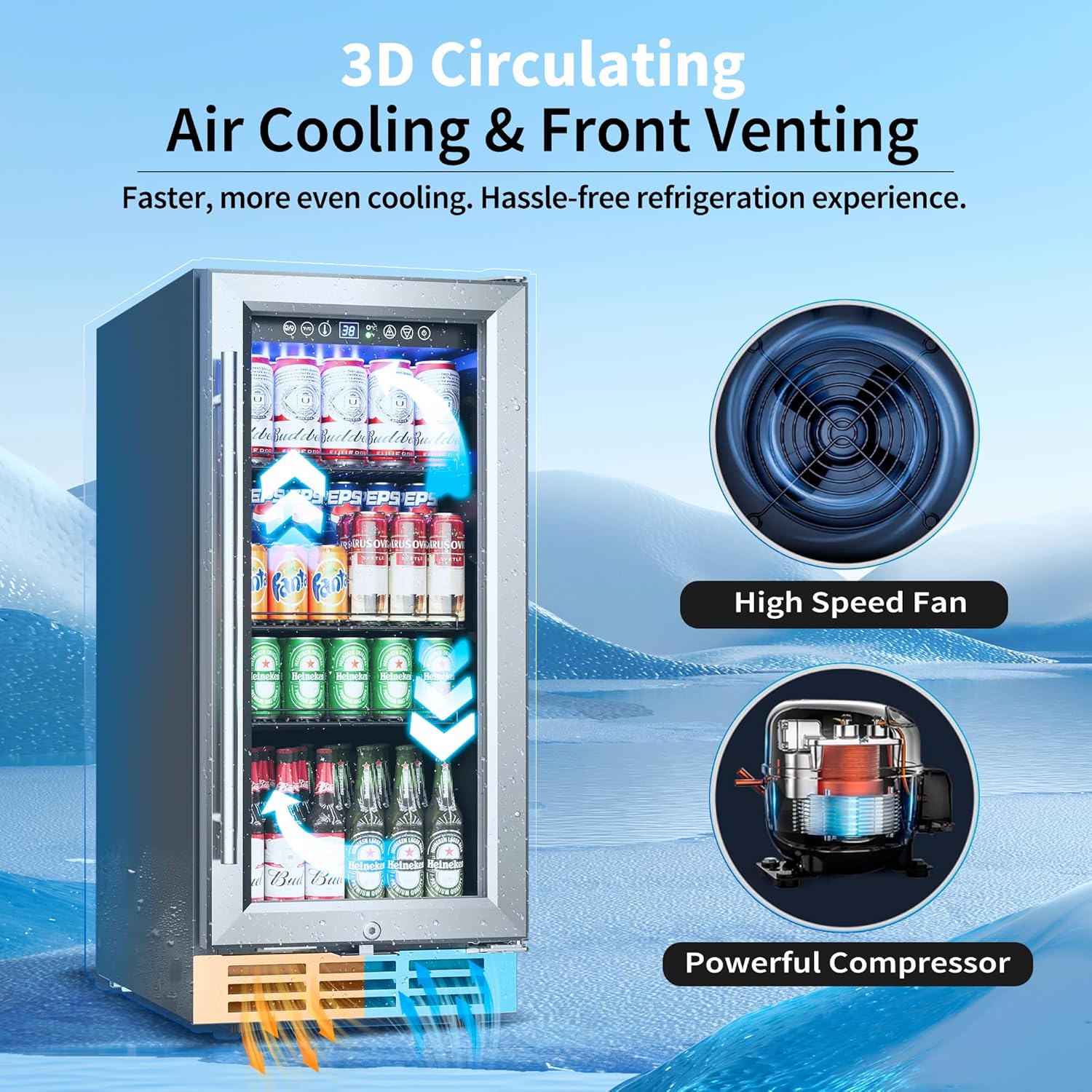 Refrigerador de Bebidas de 15  - Wine Beer Fridge Under Counter avaliação e preço