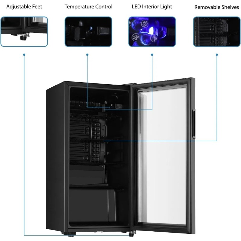 Geladeira para bebidas, mini g - Wine Beer Cooler Fridge avaliação e preço