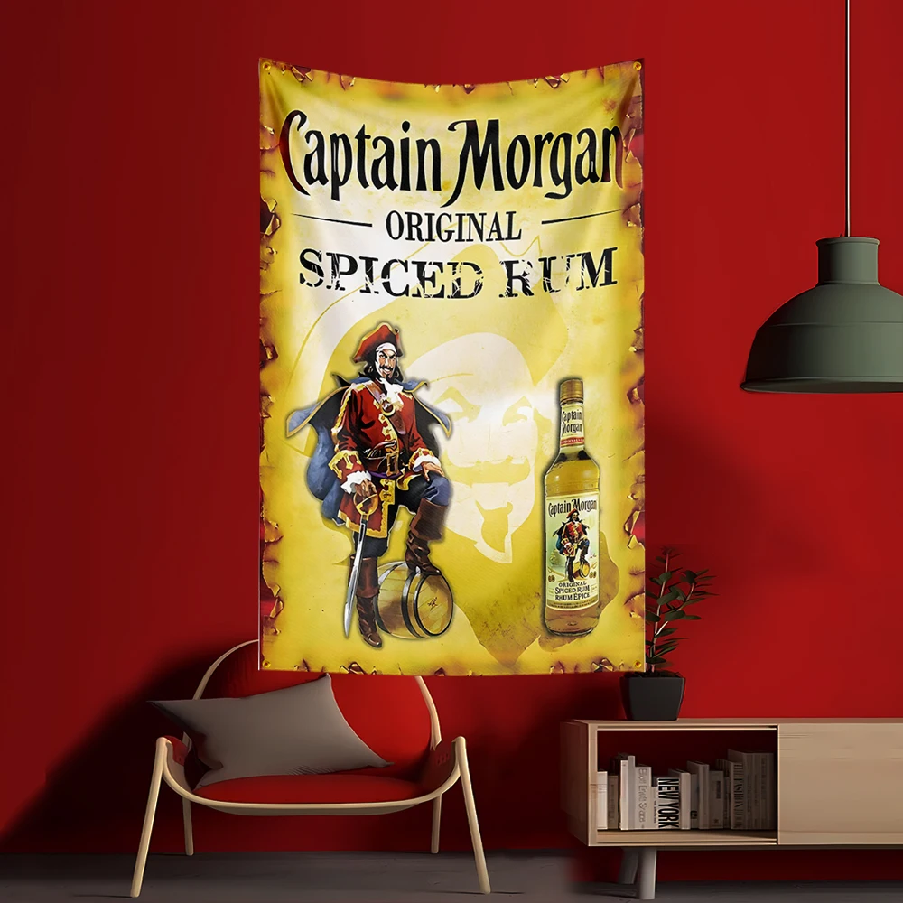 90x150cm c-captain morgans rum - Wine Beer Garden avaliação e preço