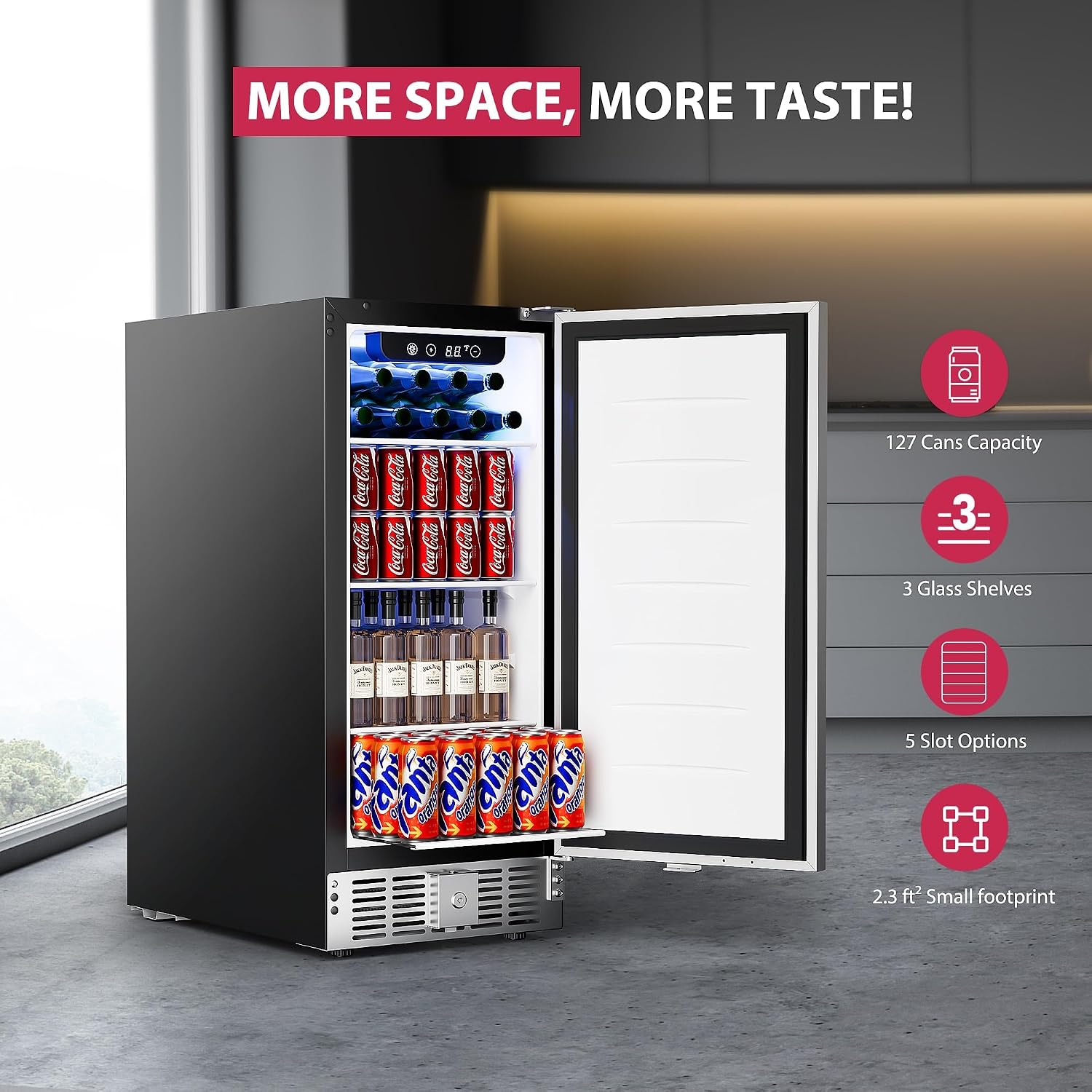 Cooler de Bebidas de 15 Polega - Wine Beer Fridge Under Counter avaliação e preço